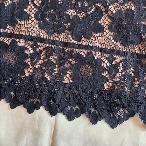 For Love and Lemon- High Rise Black Lace Skirt Nude Layer Mini Skirt Size XS - Picture 4 of 6